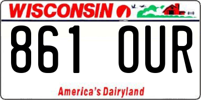WI license plate 861OUR