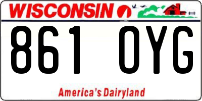 WI license plate 861OYG