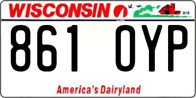 WI license plate 861OYP