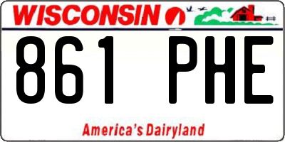 WI license plate 861PHE
