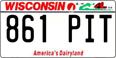 WI license plate 861PIT