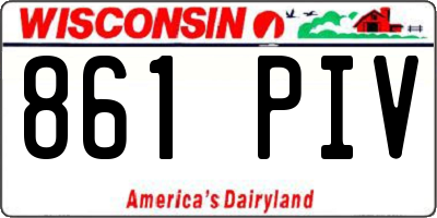 WI license plate 861PIV
