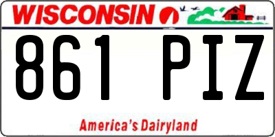 WI license plate 861PIZ