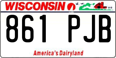 WI license plate 861PJB