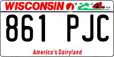 WI license plate 861PJC