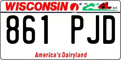 WI license plate 861PJD