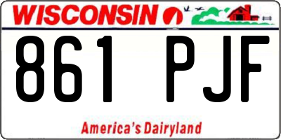 WI license plate 861PJF
