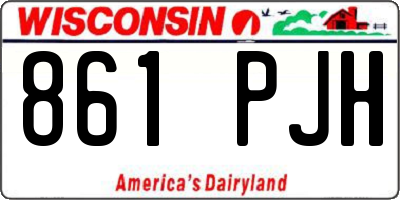 WI license plate 861PJH