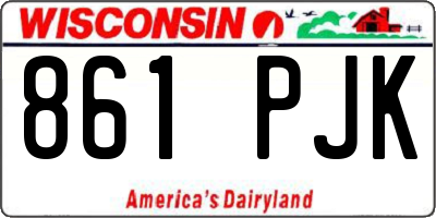 WI license plate 861PJK