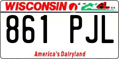 WI license plate 861PJL
