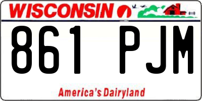 WI license plate 861PJM