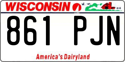 WI license plate 861PJN