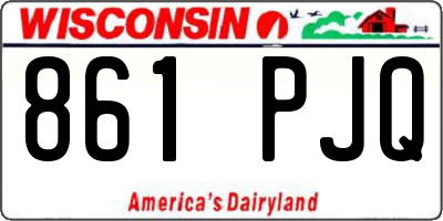 WI license plate 861PJQ