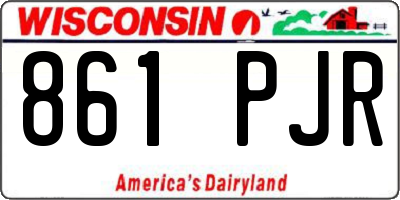 WI license plate 861PJR