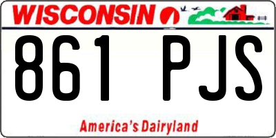 WI license plate 861PJS
