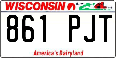 WI license plate 861PJT