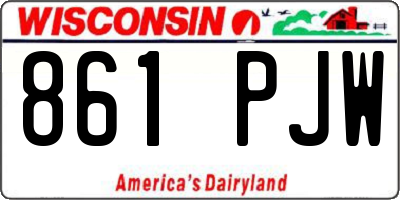 WI license plate 861PJW