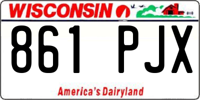 WI license plate 861PJX