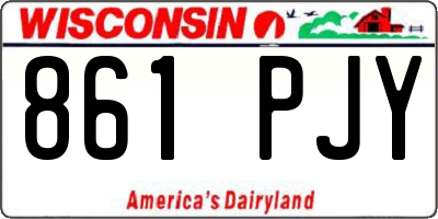 WI license plate 861PJY