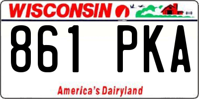 WI license plate 861PKA