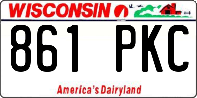 WI license plate 861PKC
