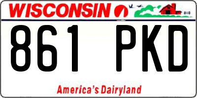 WI license plate 861PKD