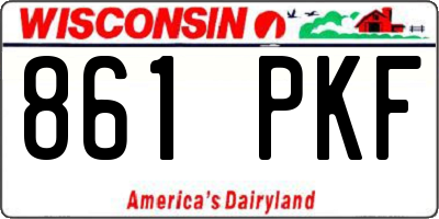 WI license plate 861PKF