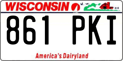 WI license plate 861PKI