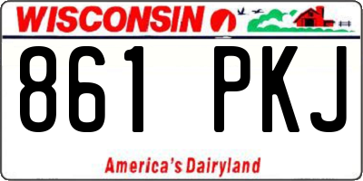 WI license plate 861PKJ
