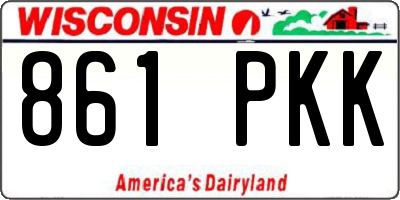 WI license plate 861PKK