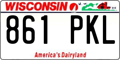 WI license plate 861PKL