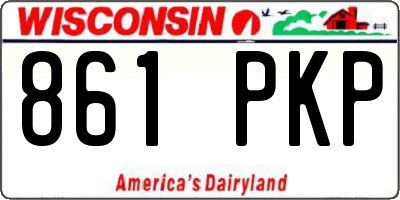 WI license plate 861PKP