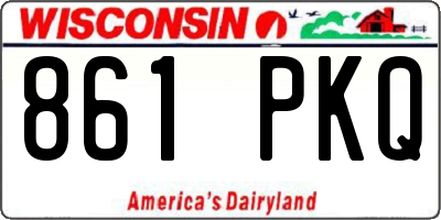 WI license plate 861PKQ