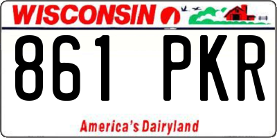 WI license plate 861PKR
