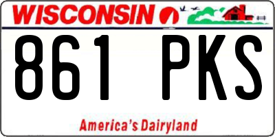 WI license plate 861PKS