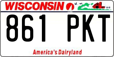 WI license plate 861PKT
