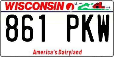 WI license plate 861PKW