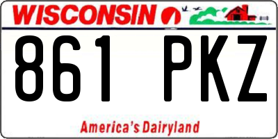 WI license plate 861PKZ