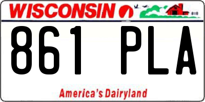 WI license plate 861PLA