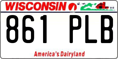 WI license plate 861PLB
