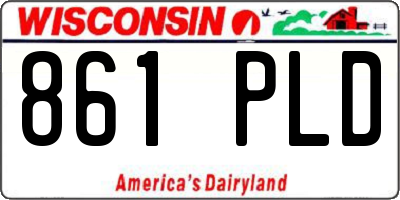 WI license plate 861PLD