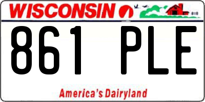 WI license plate 861PLE