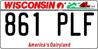 WI license plate 861PLF