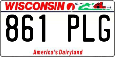 WI license plate 861PLG