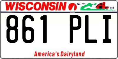 WI license plate 861PLI