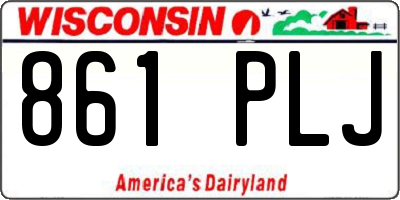 WI license plate 861PLJ