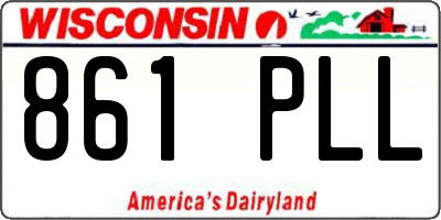 WI license plate 861PLL