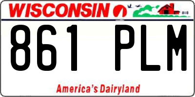 WI license plate 861PLM