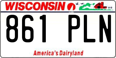 WI license plate 861PLN