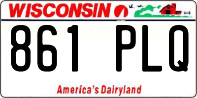 WI license plate 861PLQ